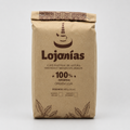 Bolsa frontal de Café Lojanías Tradicional 100% arábica, natural de altura, tostado y molido, origen Loja, 400 g.