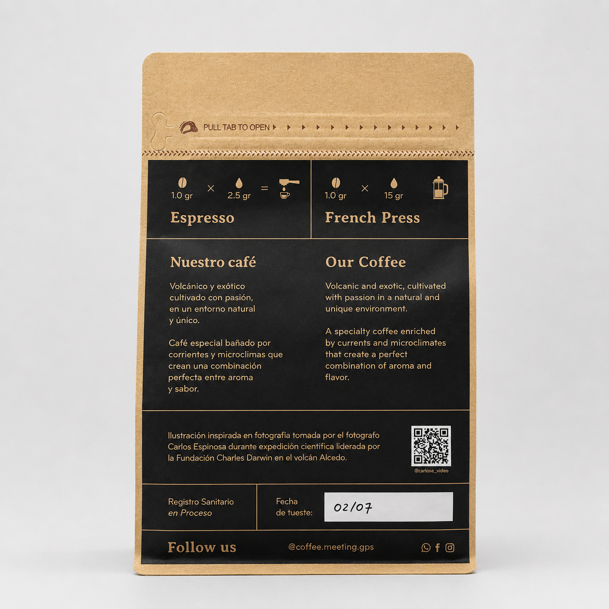 Café Galápagos Santa Cruz, Caturra Mejorado 250g | Galápagos - Ecuador