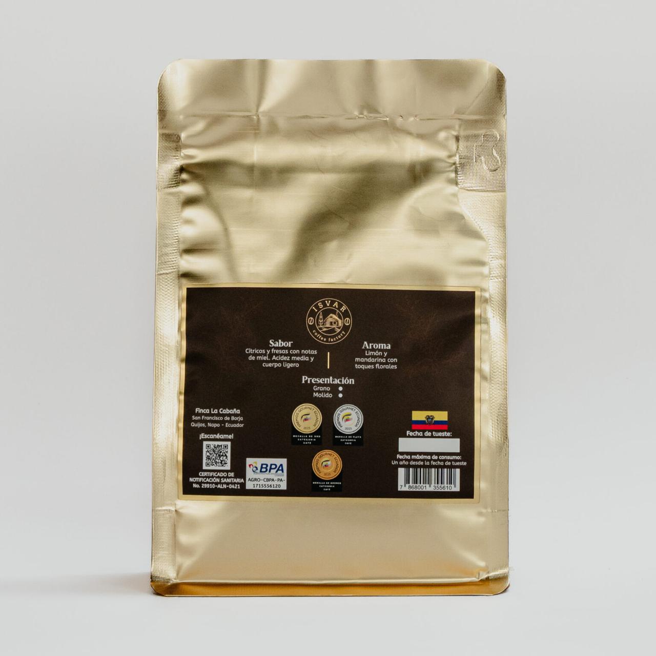 Café Geisha Ecuador 400g – Café de especialidad de Napo, finca La Cabaña