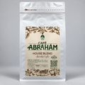 Café Abrahám House Blend, café arábica ecuatoriano de Loja, proceso natural, perfil floral y afrutado, empaque de 400g.