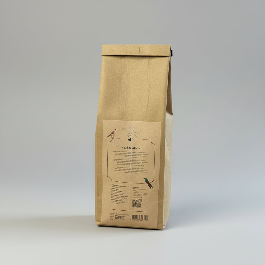 Bolsa de Café Indera Tradicional 400g — café ecuatoriano de altura, disponible molido y en grano, origen Loja