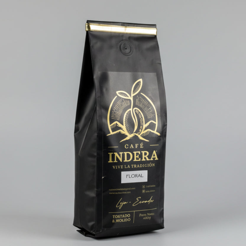 Empaque de Café de Especialidad Floral 400g de Loja, Ecuador — café de altura con notas florales y perfil aromático complejo