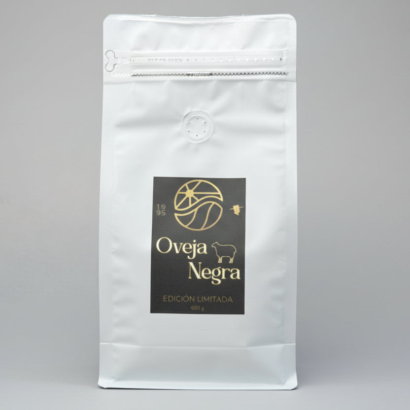 Bolsa Café de Especialidad Oveja Negra 400g — Geisha Naranja Natural, ganador Taza Dorada 2025, Loja Ecuador
