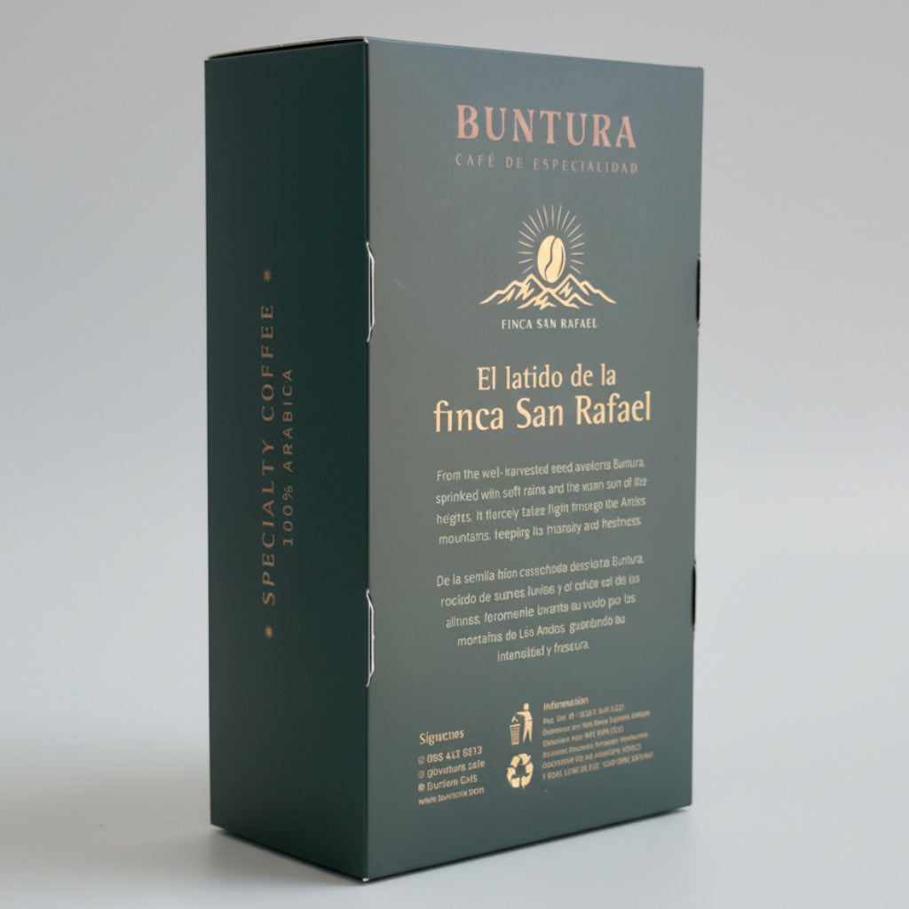 Café Geisha Honey Buntura 250g - Vista lateral