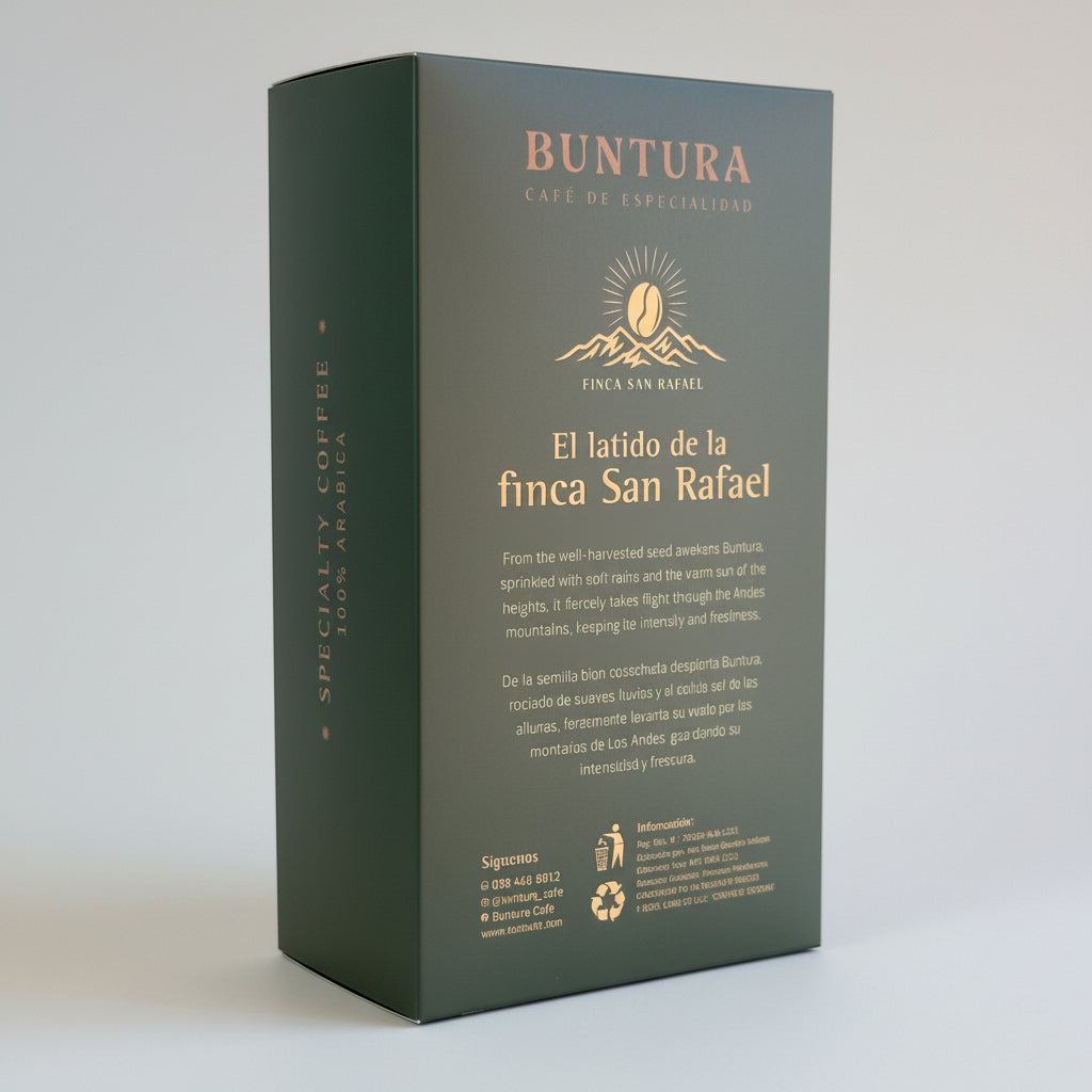 Café Sidra Doble Fermentación Buntura 250g - Vista lateral