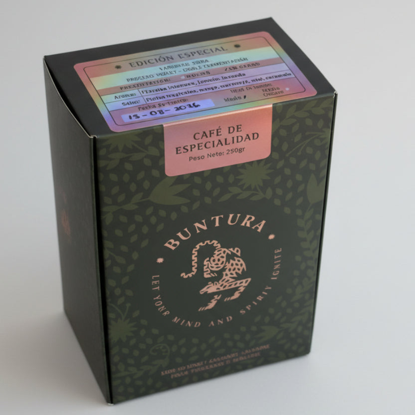 Empaque Café de Especialidad Buntura Edición Especial Sidra Intag Ecuador
